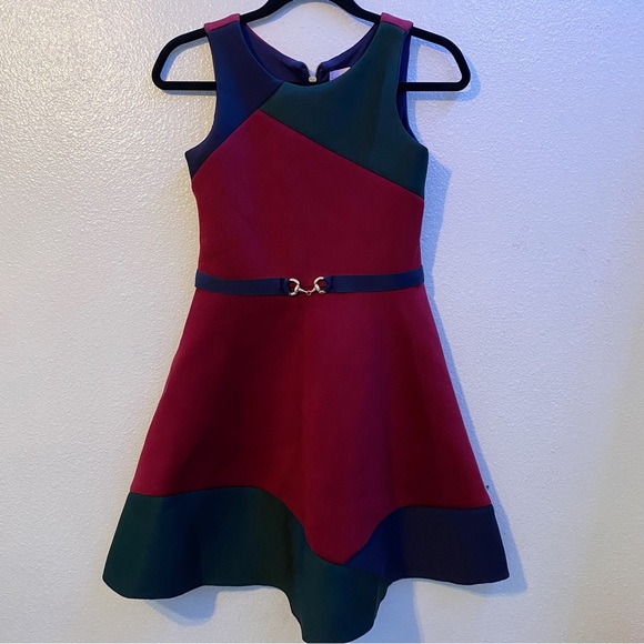 Zoe LTD Girls Belted Scuba Dress